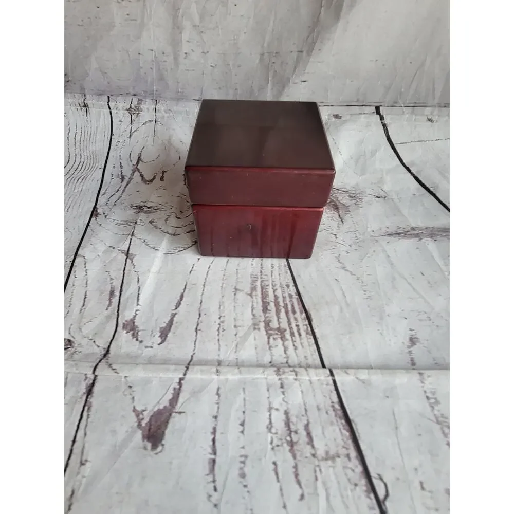 Vintage Navigator Clock & Compass Encased in Hinged Mahogany Wooden Box Untested